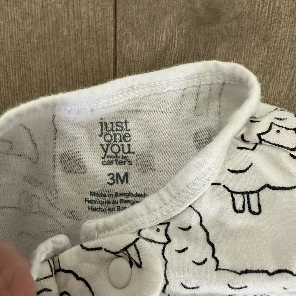 Carter’s 3 month baby boy zip footies